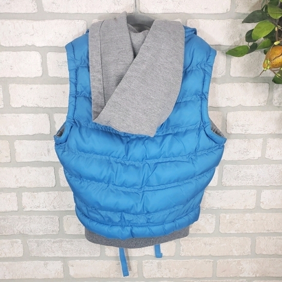 DENIM CO. Hooded Puffer Vest Blue Size 8 - Picture 2 of 12